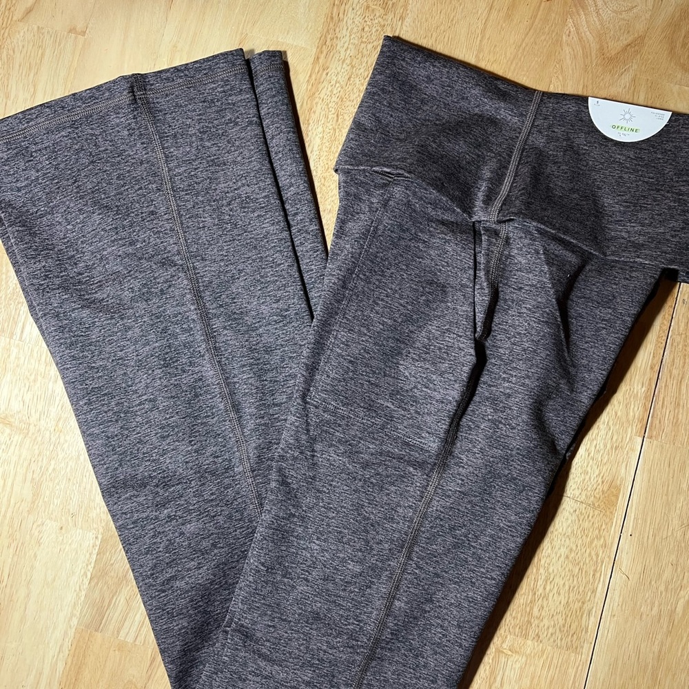 OFFLINE By Aerie The Hugger High Waisted Foldover Flare Legging - Picture 8 of 10